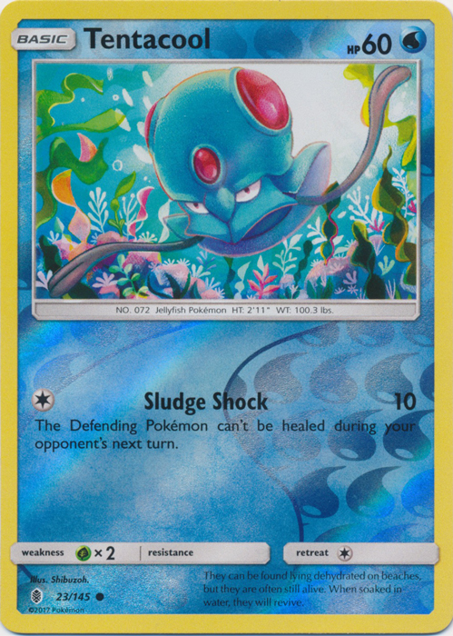 Tentacool - 23/145 - Common - Reverse Holo Tentacool - 23/145 - Common - Reverse Holo