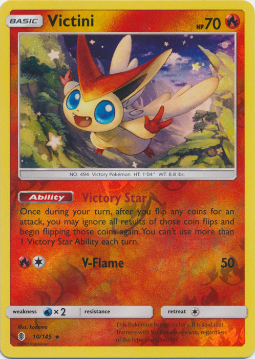 Victini - 10/145 - Holo Rare - Reverse Holo