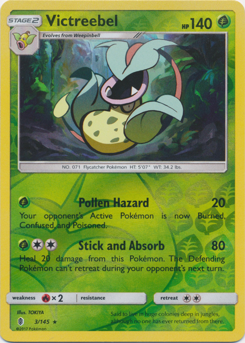 Victreebel - 3/145 - Rare - Reverse Holo