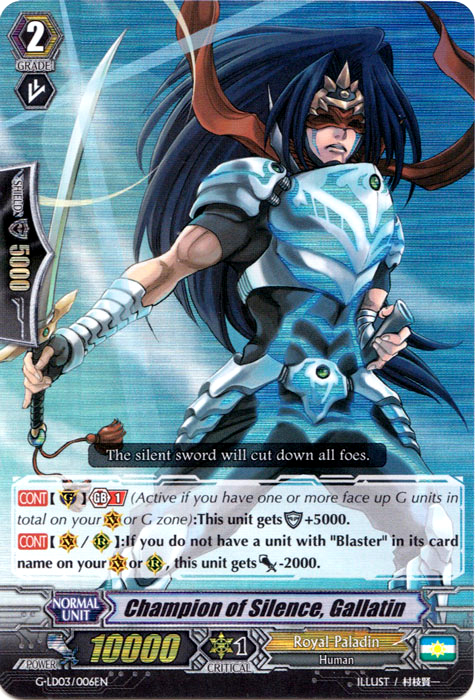 Champion of Silence, Gallatin - G-LD03/006EN - RRR Champion of Silence, Gallatin - G-LD03/006EN - RRR