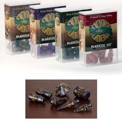 Polyhero Dice: Warrior Set - Steel Grey With Molten Copper