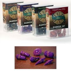 Polyhero Dice: Warrior Set - Vorpal Purple With Amber