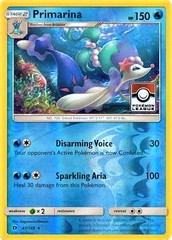 Primarina - 41/149 - Reverse Holo - 2017 Pokemon League Stamp Promo Exclusive