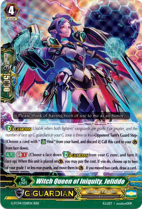 Witch Queen of Iniquity, Jeliddo - G-FC04/028EN - RRR