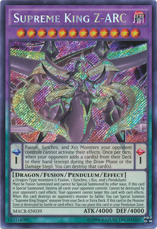 Supreme King Z-ARC - MACR-EN039 - Secret Rare - Unlimited Edition