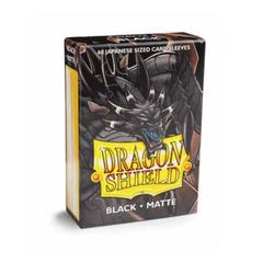 Dragon Shield Sleeves: Japanese Matte Black (Box Of 60)