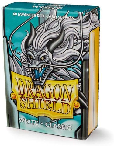 Dragon Shield Sleeves: Japanese Size - White - Classic 60 ct