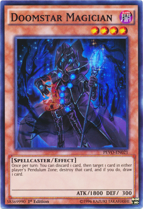 Doomstar Magician - PEVO-EN021 - Super Rare - 1st Edition