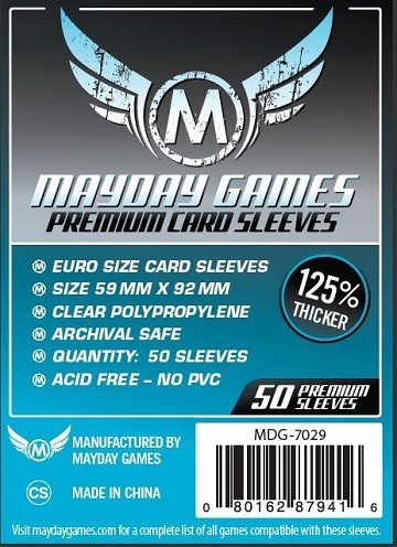 Mayday - Premium Euro Sleeves 59Mm X 92Mm 50Ct