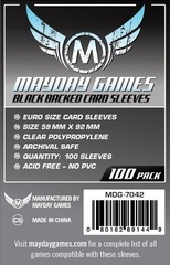 Mayday - Standard Euro Sleeves Black Backed 59Mmx92Mm 100Ct