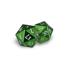 Ultra Pro - Dice Heavy Metal D20 2-Dice Green