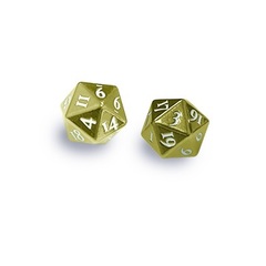 Ultra Pro - Dice Heavy Metal D20 2-Dice Set Gold