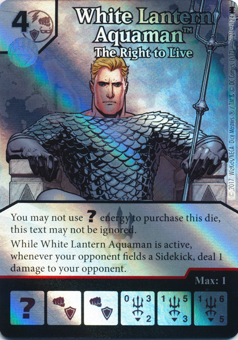 White Lantern Aquaman - The Right to Live (Card Only)