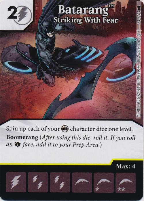 Batarang - Striking With Fear (Die and Card Combo)
