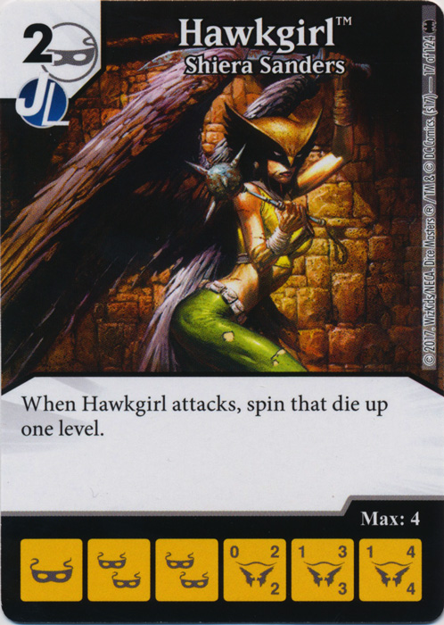 Hawkgirl - Shiera Sanders (Die and Card Combo)