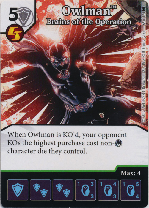 Owlman - Brains of the Operation (Die and Card Combo)