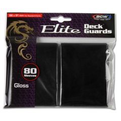 Bcw Deck Guard: Deck Protector Sleeve - Elite Glossy Black (80Ct)