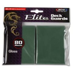 Bcw Deck Guard: Deck Protector Sleeve - Elite Glossy Green (80Ct)