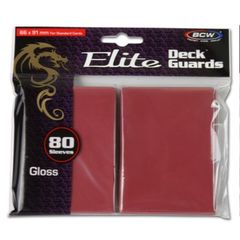 Bcw Deck Guard: Deck Protector Sleeve - Elite Glossy Red (80Ct)