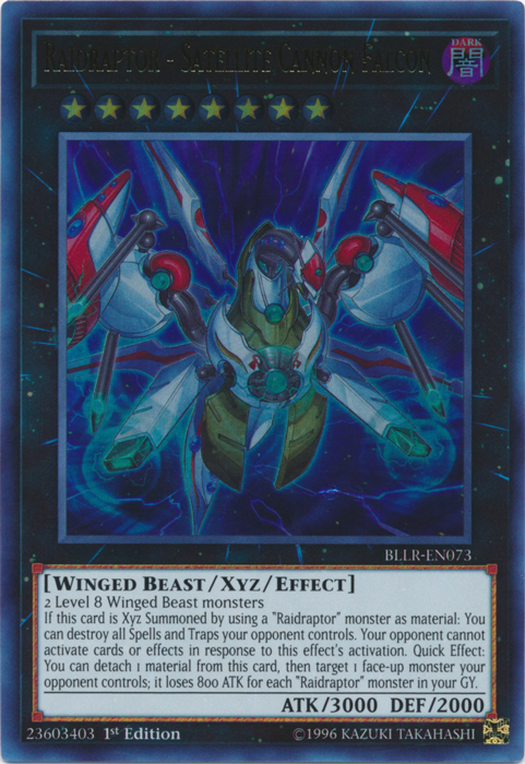 Raidraptor - Satellite Cannon Falcon - BLLR-EN073 - Ultra Rare - 1st Edition