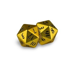 Ultra Pro - Dice Heavy Metal D20 2-Dice Yellow