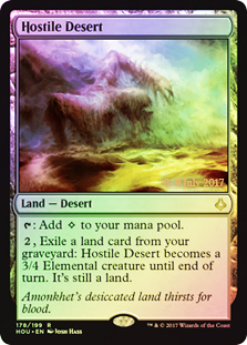 Hostile Desert - Foil - Prerelease Promo