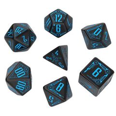 Q-Workshop - Galactic Black And Blue Dice Set (7)