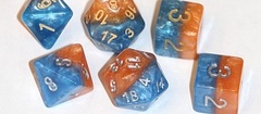 Gate Keeper Games - Halfsies Dice - Fire & Ice 7-Dice Set