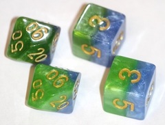 Gate Keeper Games - Halfsies Dice - Mother Earth 7-Dice Set