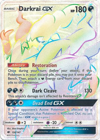 Darkrai GX - 158/147 - Secret Rare