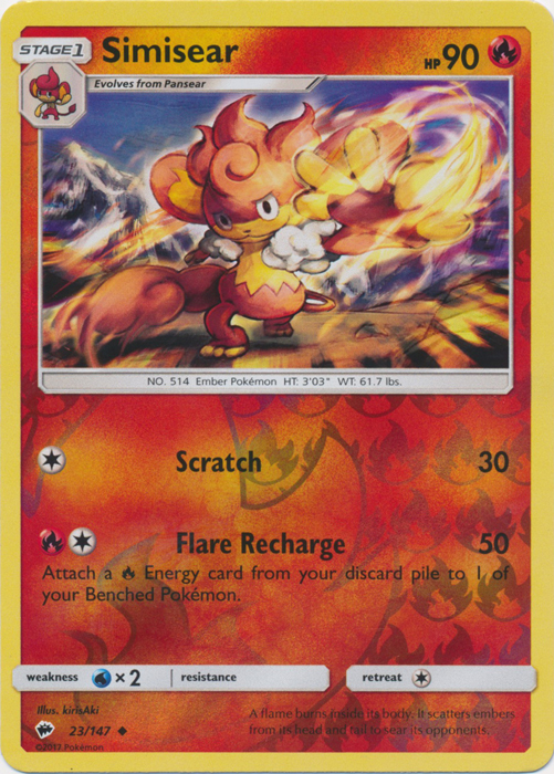 Simisear - 23/147 - Uncommon - Reverse Holo