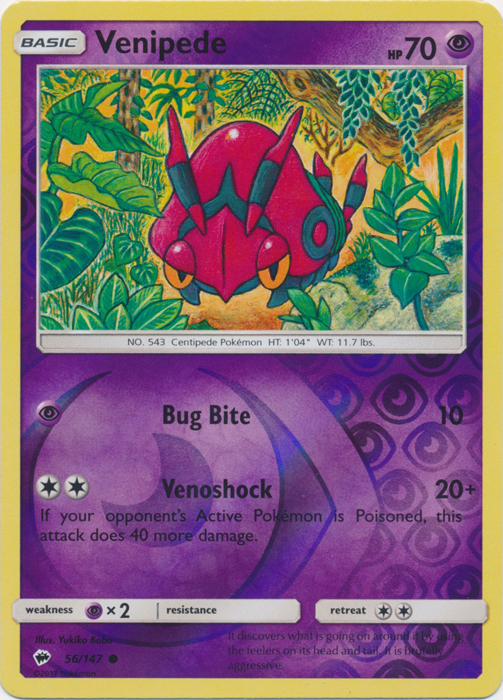 Venipede - 56/147 - Common - Reverse Holo