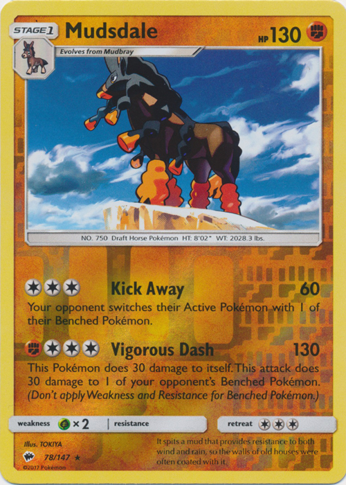 Mudsdale - 78/147 - Rare - Reverse Holo