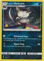 Alolan Raticate - 82/147 - Rare - Reverse Holo