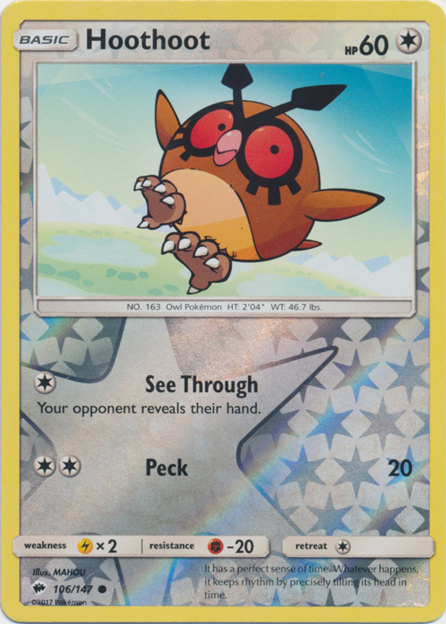 Hoothoot - 106/147 - Common - Reverse Holo