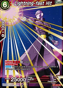 Lightning-fast Hit - BT1-011 - SR