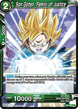 Son Goten, Family of Justice - BT1-063 - C Son Goten, Family of Justice - BT1-063 - C