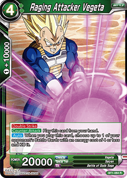 Raging Attacker Vegeta - BT1-064 - R Raging Attacker Vegeta - BT1-064 - R