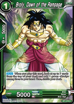 Broly, Dawn of the Rampage - BT1-076 - C