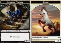 Adorned Pouncer (001) // Horse (010) Double-Sided Token