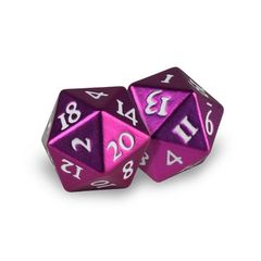 Ultra Pro - Heavy Metal Dice D20: Set Of 2 - Grenadine With White Numbers