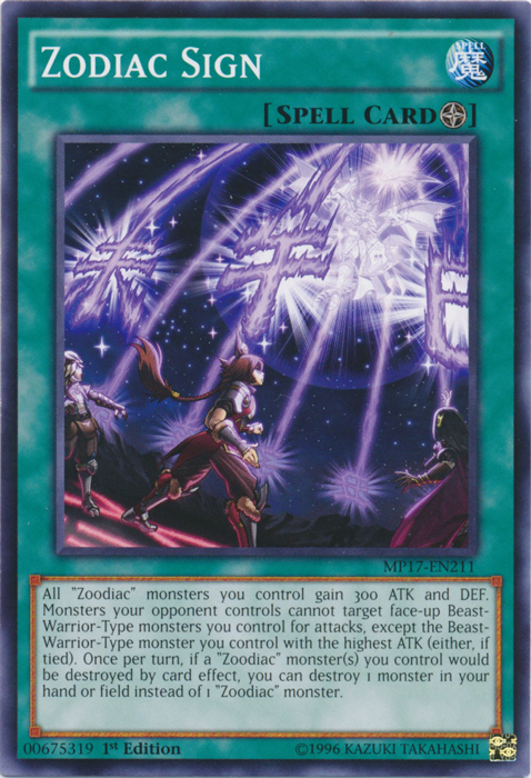 Zodiac Sign - MP17-EN211 - Common - 1st Edition