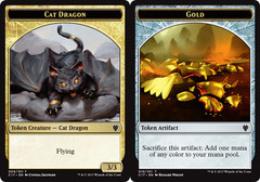 Cat Dragon Token // Gold Token