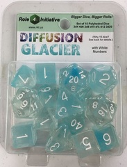 Set Of 15 Dice - Diffusion Glacier/White