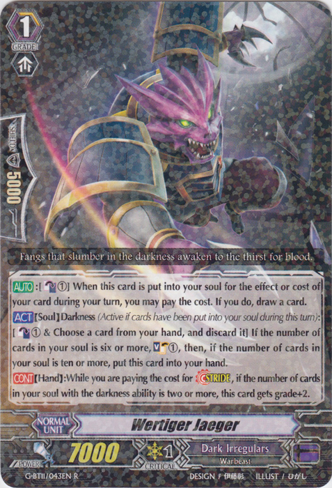 Wertiger Jaeger - G-BT11/043EN - R