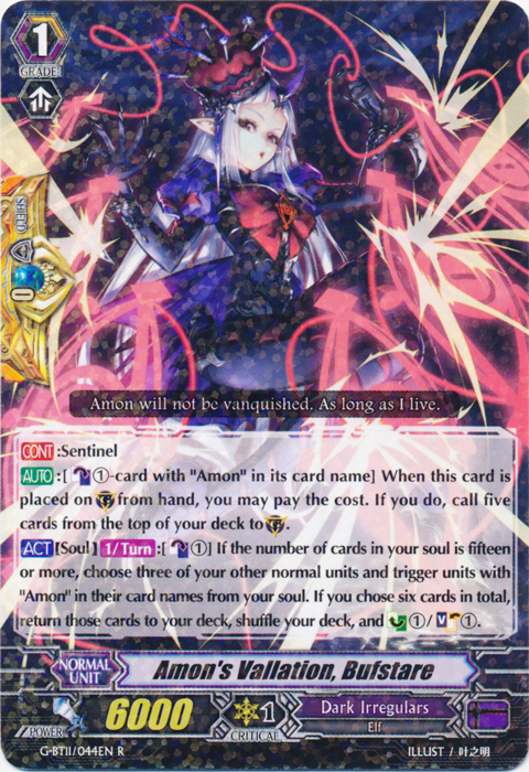 Amons Vallation, Bufstare - G-BT11/044EN - R
