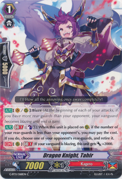 Dragon Knight, Tahir - G-BT11/068EN - C