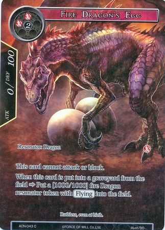 Fire Dragons Egg (Full Art) - ACN-043 - C