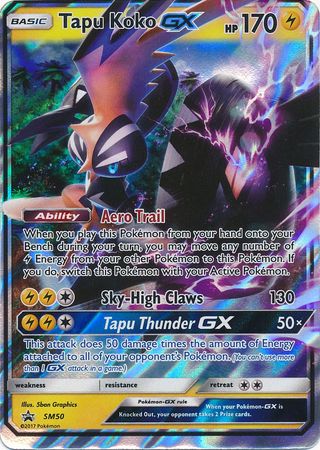 Tapu Koko GX - SM50 - Shiny Tapu Koko GX Box Promo - SM Black Star Promo