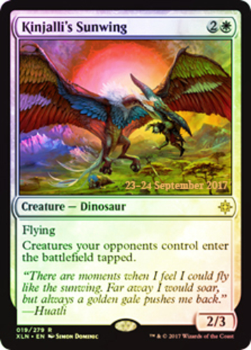 1x Kinjalli's Sunwing - Foil - Prerelease Promo Light Play MTG
